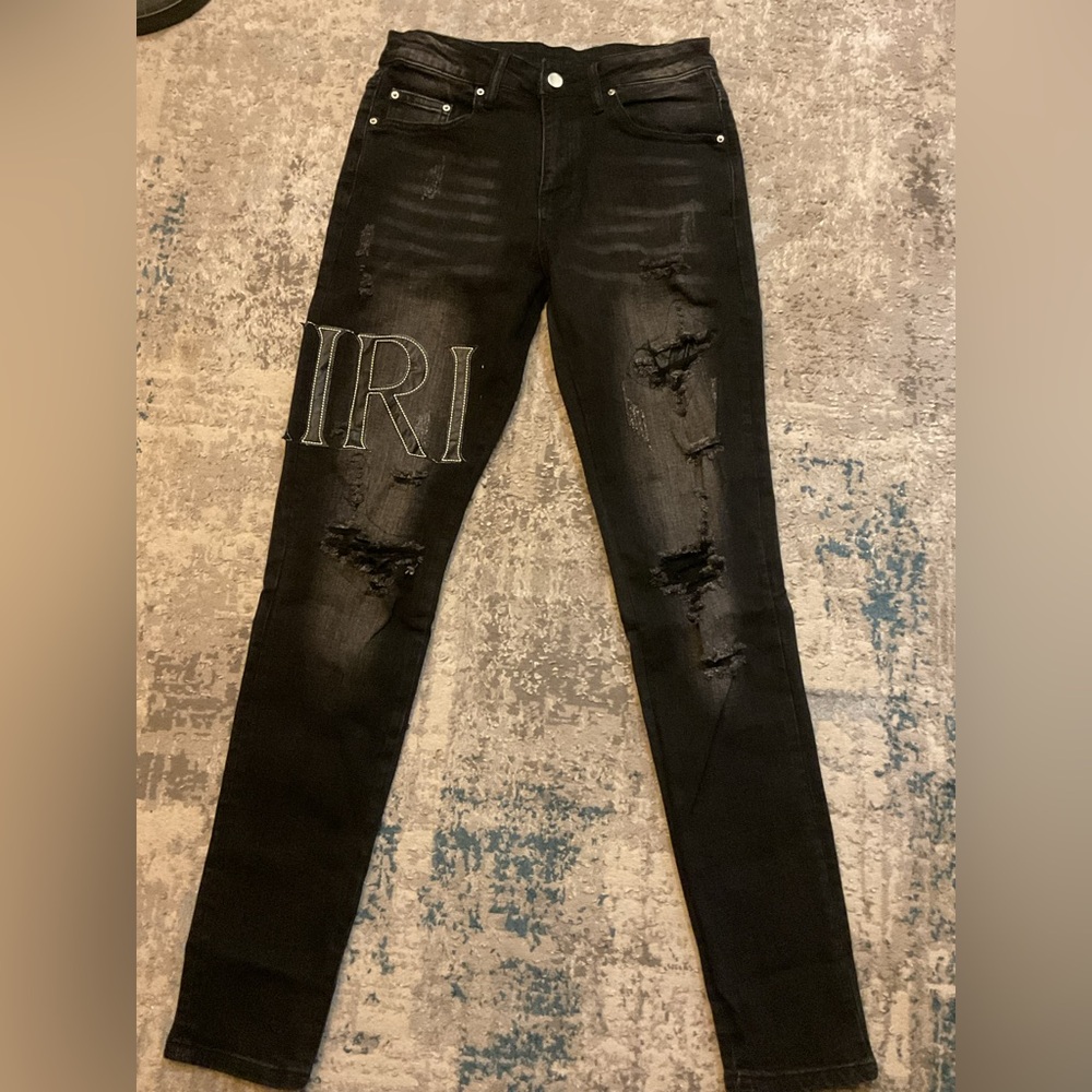 Black Distressed Women's Jeans